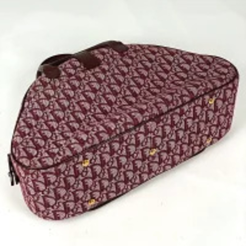 Dior Purple Trotter Bordeaux Handbag  Canvas Christian